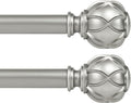 KAMANINA 1 Inch Curtain Rod Telescoping Single Drapery Rod 28 to 48 Inches by KAMANINA
