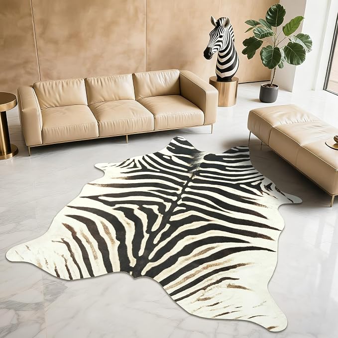 BENRON Zebra Rug, Cute Animal Hides and Skins - Image 8