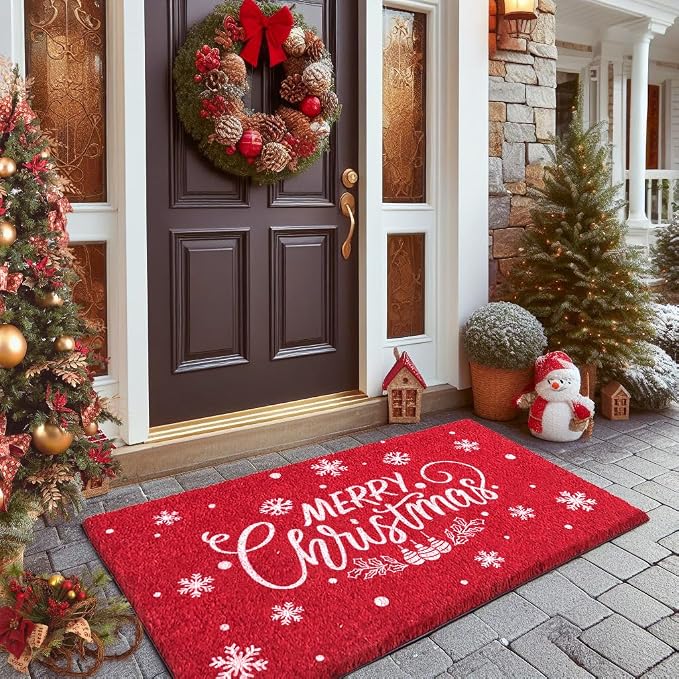 LuxUrux Merry Christmas Door Mat Outdoor 30x17 Inch - Image 5