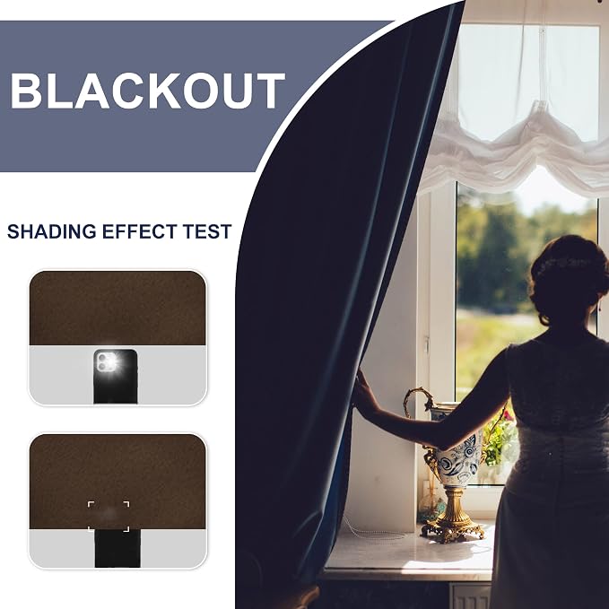 JIUZHEN Blackout Curtains for Bedroom– Thermal Insulated, Noise Reducing Room - Image 2