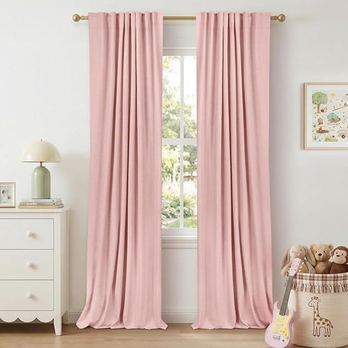 100% Blackout Shield Linen Blackout Curtains by 100BlackoutShield