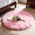 Ultra Soft Faux Fur Rug, Fluffy Shaggy 3ft Round Area Rug by TUOTPE