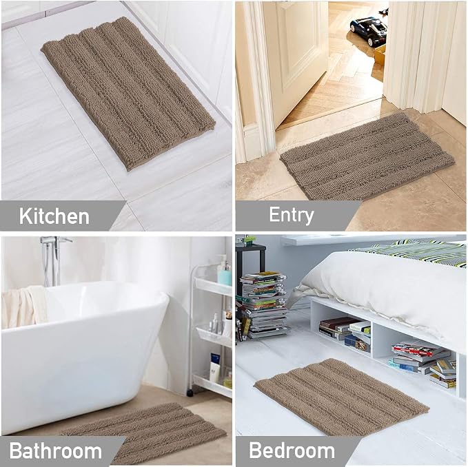 Turquoize Chenille Bathroom Rugs Bath Bath Mats - Image 6