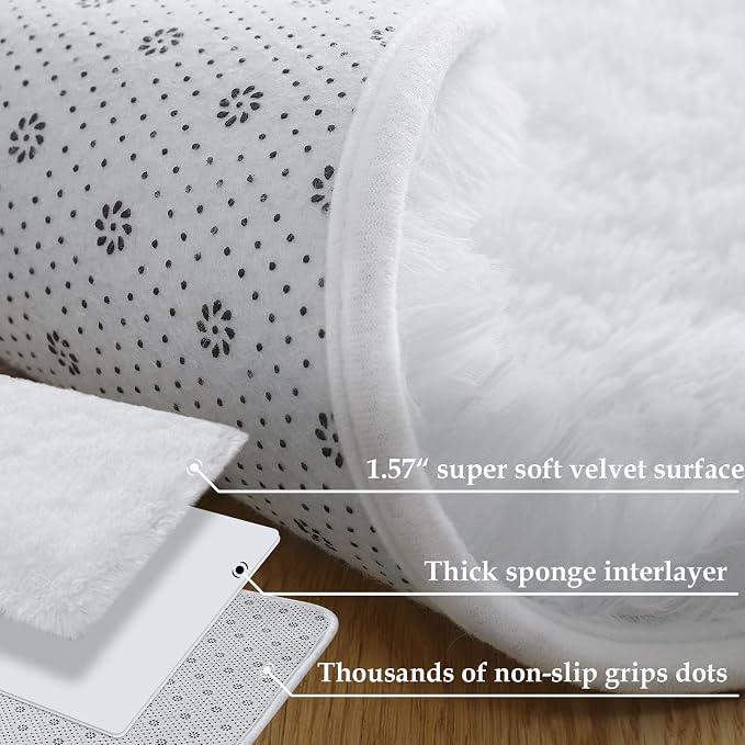 Merelax Soft Modern Indoor Large Shaggy Rug - Image 6