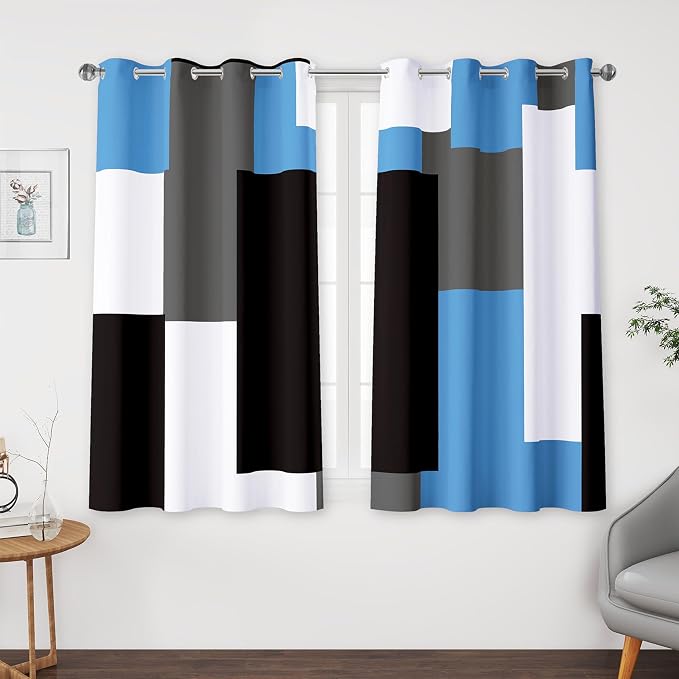 Tyrot Light Blue 100% Blackout Curtains by TyrotHomeDecor
