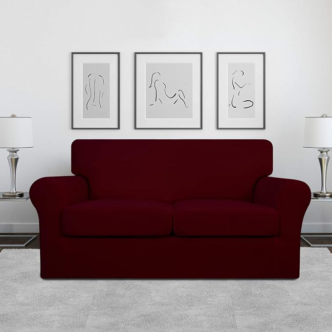 Easy-Going 3 Pieces Stretch Soft Couch Cover - Image 2