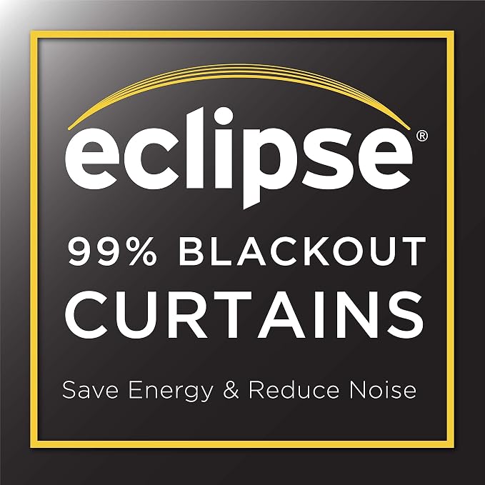 Eclipse Darrell Modern Blackout Thermal Rod Pocket Window Curtains - Image 3