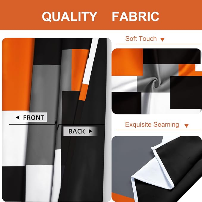 Tyrot Orange 100% Blackout Curtains - Image 6