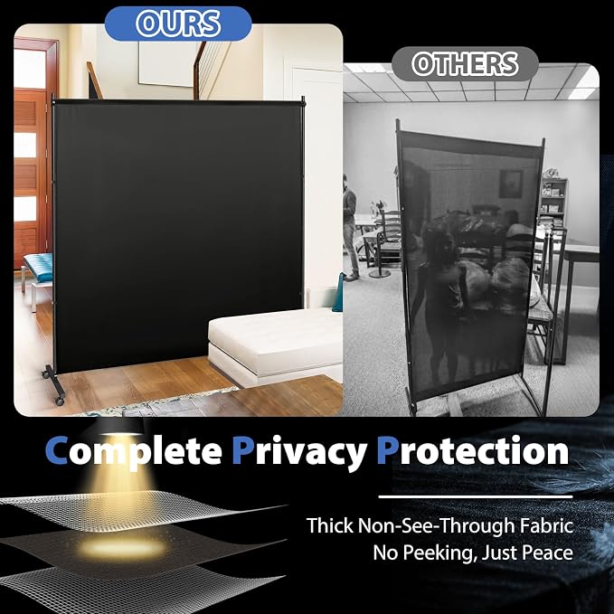 Room Divider, 73x75inch Large Single Panel Privacy Screen - Image 2