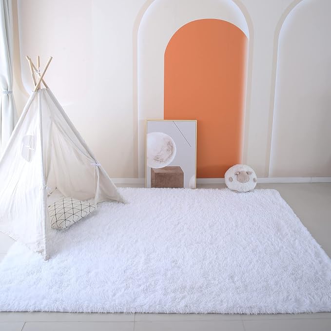 CAIYUECS Shag Area Rug, Indoor Ultra Soft Fluffy Plush Rugs - Image 4