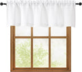 OWENIE White Valances for Windows 1 Pcs, Light Filtering Textured Farmhouse by OWENIE