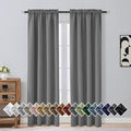 OVZME Grey Blackout Curtains for Bedroom 84 Inch Length 2 Panels Set, Soft by OVZME