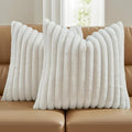 FUTEI Cream White Decorative Throw Pillow Covers Set of 2, 22x22 Inch Soft by FUTEI