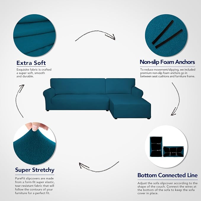 PureFit Super Stretch Sectional Couch Covers - Image 3