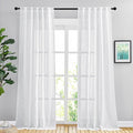 NICETOWN White Sheer Curtains for Living Room Extra Long 95" L, Rod Pocket & by NICETOWN