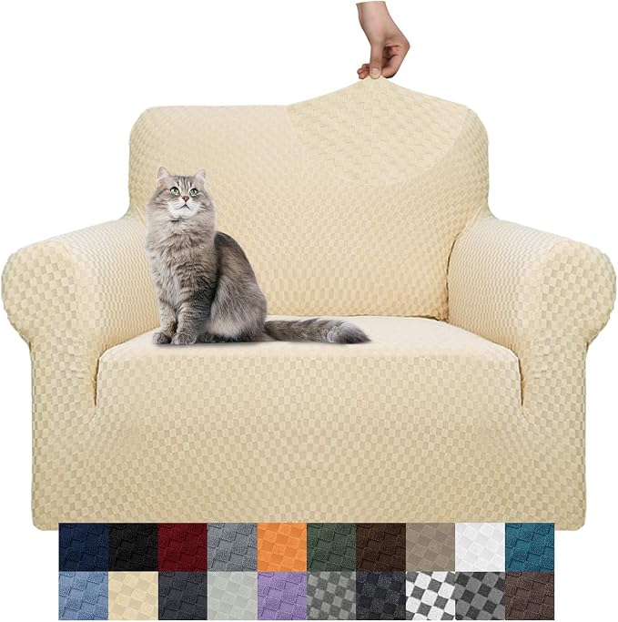 YEMYHOM Couch Cover Latest Jacquard Design High Stretch Sofa Chair Covers by YEMYHOM