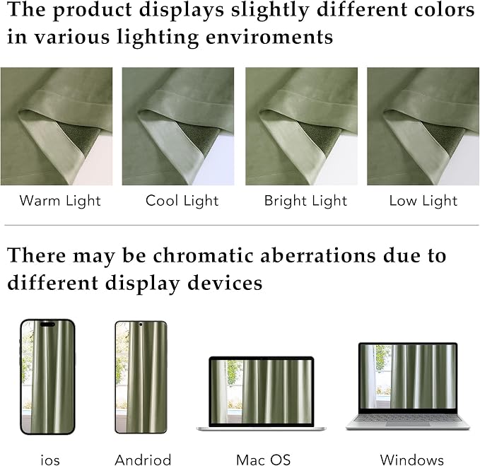 NICETOWN Sage Green Velvet Blackout Curtains 84 inch Long - Image 8
