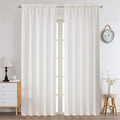 Chyhomenyc Natural Window Curtains 96 inch Length 2 Panels, Light Filtering by Chyhomenyc