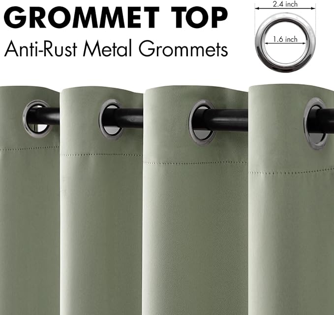 MIULEE 90" Long Room Darkening Curtains Thermal Insulated Drapes Solid Window - Image 4