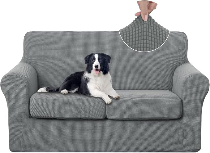 U-NICE HOME 3 Pieces Stretch Loveseat Couch Cover Sofa Cover Washable Sofa by U-NICEHOME
