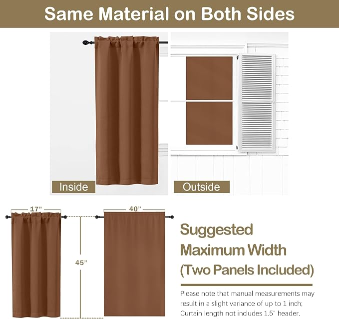 OVZME Sun Baked Short Blackout Curtains - Image 2