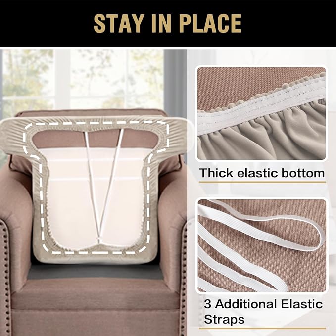 H.VERSAILTEX Stretch Velvet T Cushion Chair Covers - Image 7