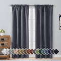 OVZME Charcoal Grey Blackout Curtains by OVZME