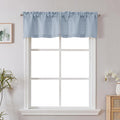 Chyhomenyc Bennet Aqua Valance for Windows, Faux Linen Slub Textured Semi Sheer by Chyhomenyc
