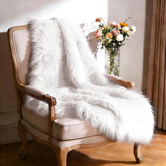 Ultra Soft Faux Fur Rug, Fluffy Shaggy 2 x 3 Ft Small Area Rug - Image 6