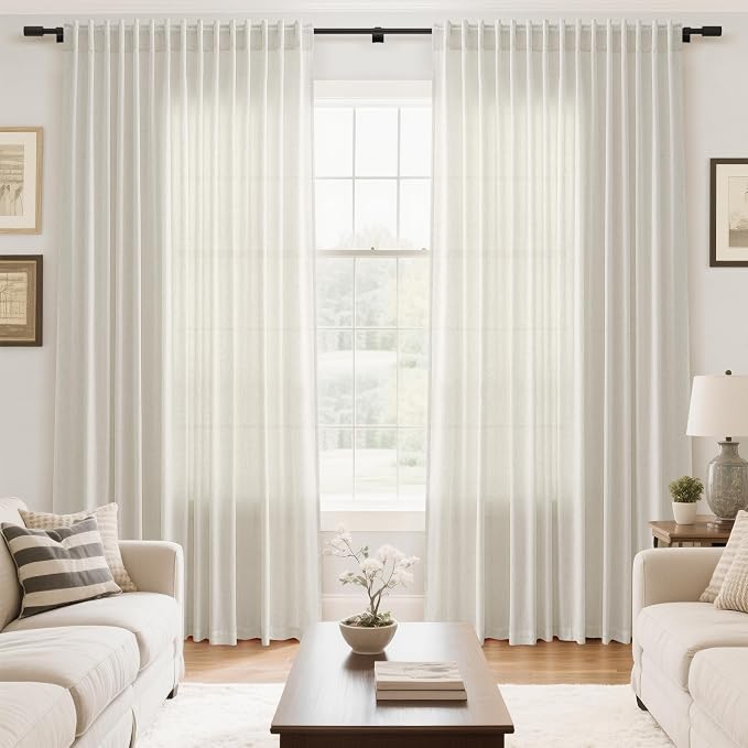 Nanspring Extra Wide Linen Curtains - Image 7