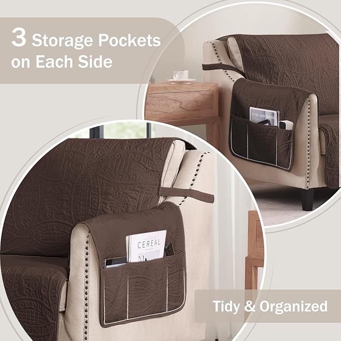 Quilted Grand Sofa Covers Washable, Couch Cover - Image 4