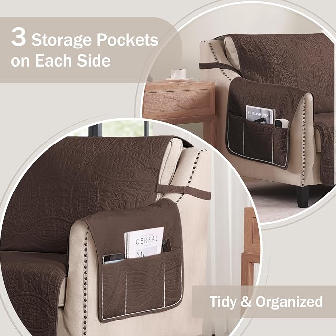 Soft Couch Cover 2 Cushion Sofa, Water-Repellent Sofa Slipcovers - Image 4