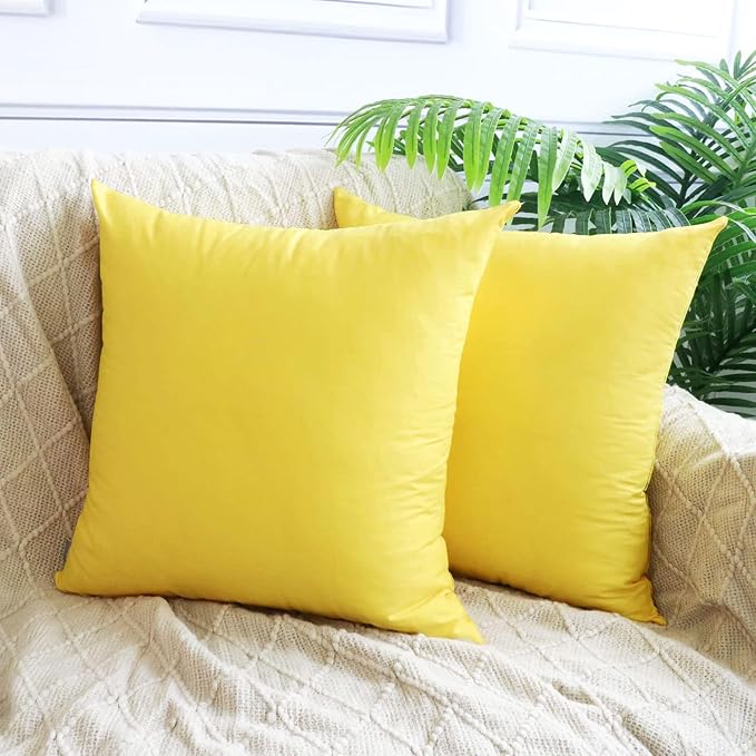 Thmyo 4-Pack 100% Cotton Comfortable Solid Decorative Throw Pillow Case Square - Image 2