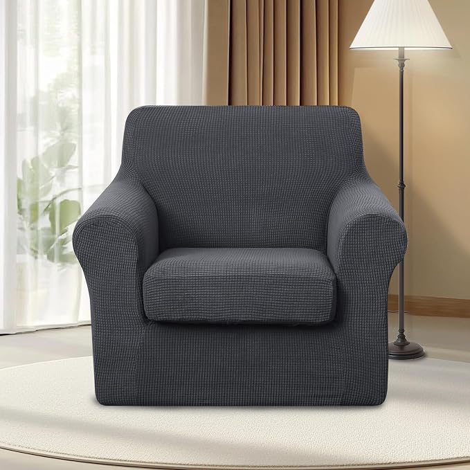 U-NICE HOME 2 Pieces Chair Covers Stretch Couch Cover Sofa Cover Washable Chair - Image 2