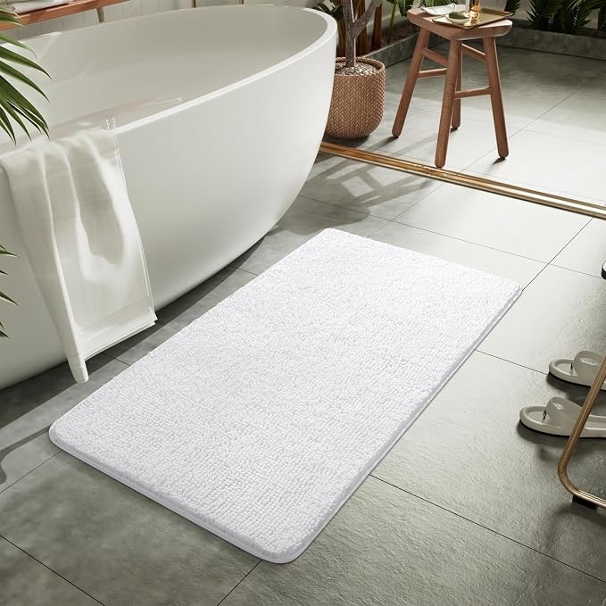 LOCHAS Luxury Bathroom Rug Shaggy Bath Mat 24 x 44 Inch, Washable Non Slip Bath - Image 7