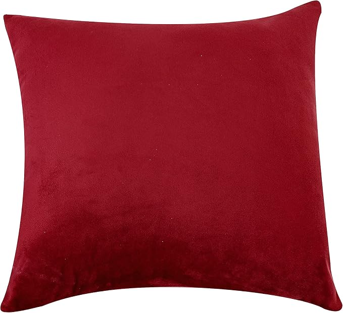 NiNi ALL Decorative Throw Pillow Covers Velvet 28x28 Inch Pack of 2 Burgundy - Image 7