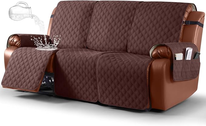 Ruaozz Waterproof Recliner Sofa Covers, 1-Piece Couch Covers by RuaozzFurnitureCovers