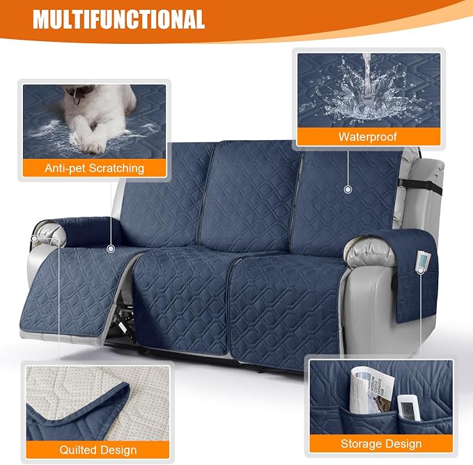 VANSOFY Waterproof Recliner Couch Covers, Sofa Covers 1-Piece Washable - Image 5