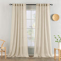 MIULEE Linen Curtains 90 Inch Length 2 Panels by MIULEE