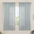 LAMIT Faux Linen Curtains 63 inches Long by LAMIT