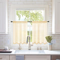 MIULEE 2 Panels Red Kitchen Tiers Half Window Sheer Curtains Rod Pocket by MIULEE