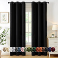 MIULEE Black Blackout Curtains for Bedroom Living Room 84 Inches Long 2 Panels by MIULEE