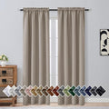 OVZME Stone Blackout Curtains for Bedroom 84 Inch Length 2 Panels, Soft Fabric by OVZME