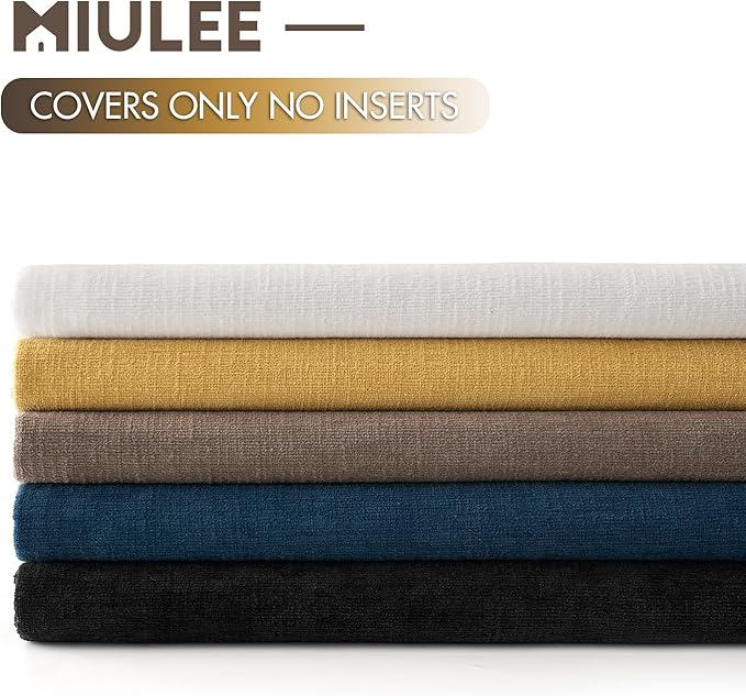 MIULEE Dark Blue Couch Pillow Covers 18x18 Inch - Image 6