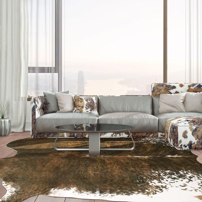 BENRON Faux Cowhide Rug Large, Western Cow Hide Rugs - Image 3