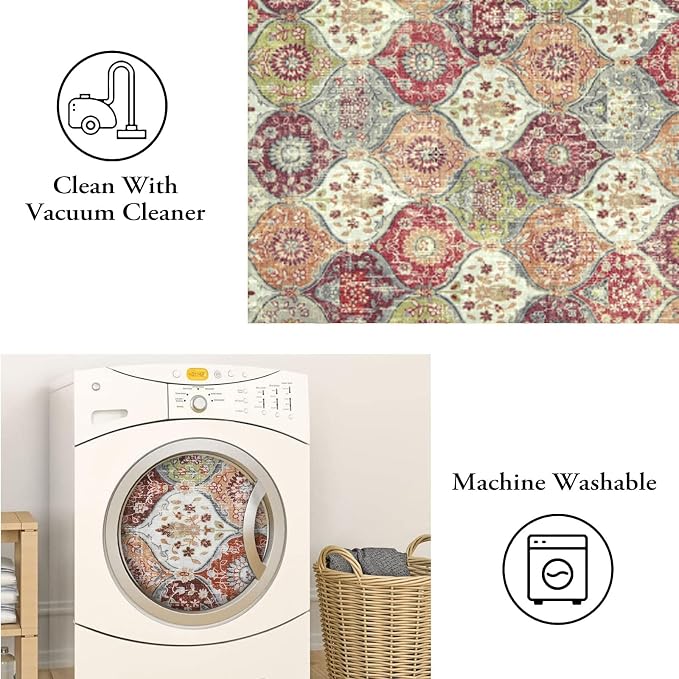 Lahome Moroccan Machine Washable Rugs - Image 6