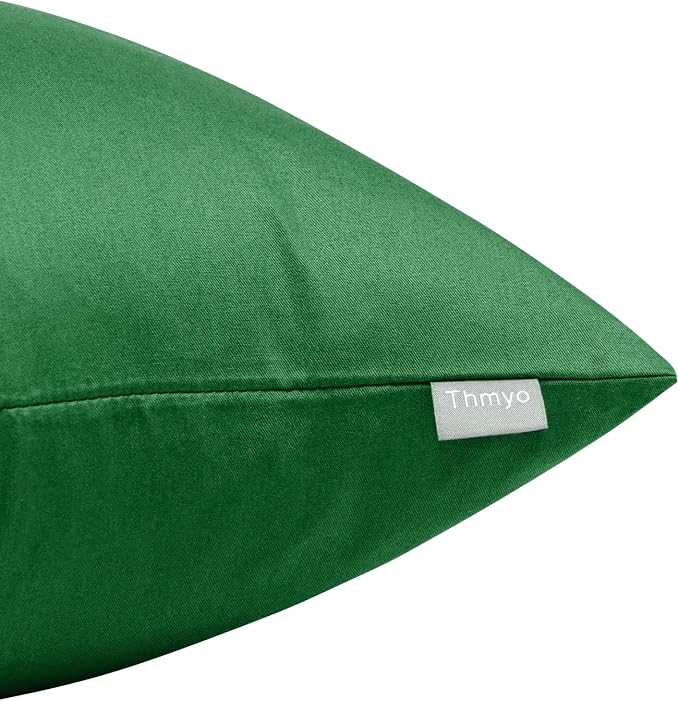 Thmyo 4-Pack 100% Cotton Comfortable Solid Decorative Throw Pillow Case Square - Image 8