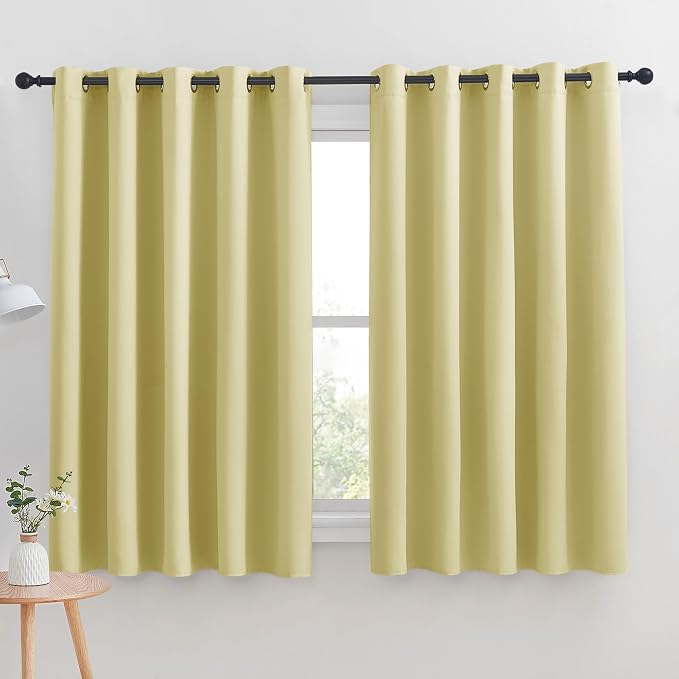 NICETOWN Thermal Insulated Paler Yellow Blackout Curtains by NICETOWN