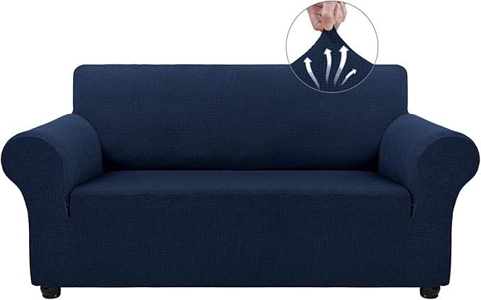 Asnomy Sofa Covers for 2 Cushion Couch Stretch loveseat Covers Slipcovers by Asnomy