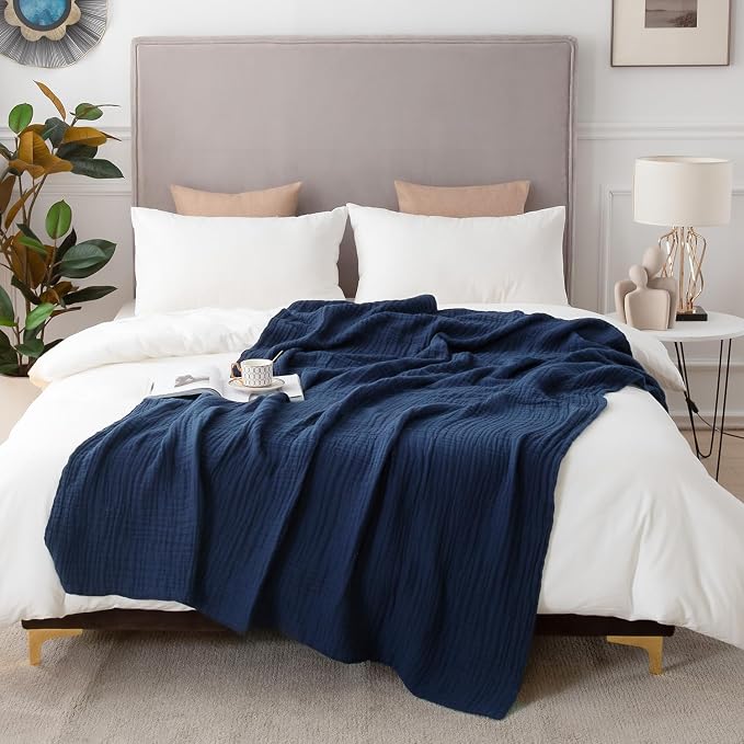 EMME Muslin Blanket 100% Cotton Throw Blankets - Image 8